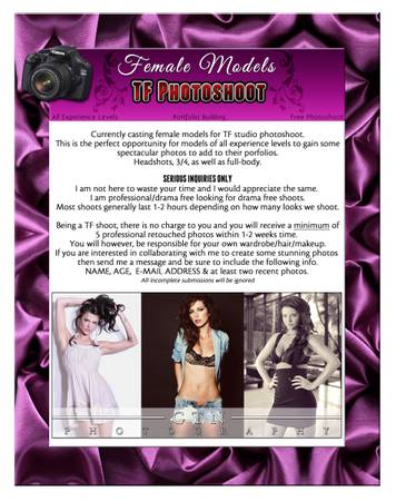Female Models  TF PHOTOSHOOT  Portfolio Building (Farmington Hills)