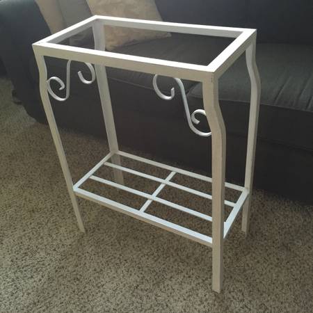 Fish tank stand  side table white