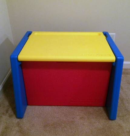 Fisher Price Toy Storage BoxChest Play Kids TableDesk