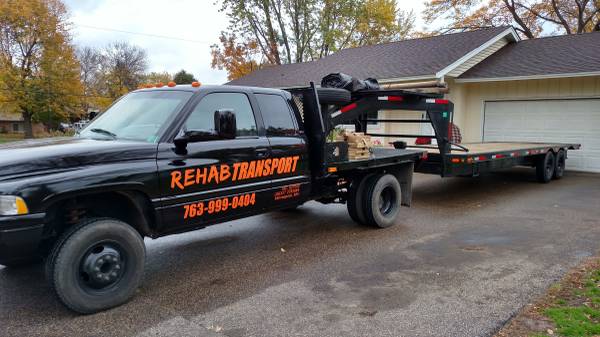 Flat bed hauling services with 24 ft trailer (minneapolis mn)