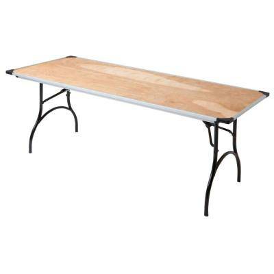 Folding TABLE, 8 ft x 32inch, plywood top