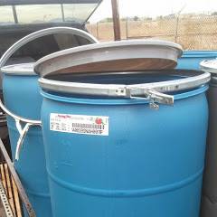 Food grade open top 55 gallon plastic drum clean reservoir rain barrel