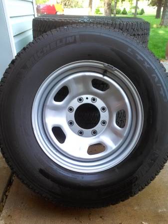 Ford truck tires and steel wheels take offs