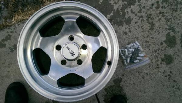 FOUR 16X8 ULTRA ALUMINUM WITH LUG NUTS