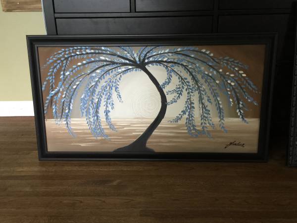 Framed Wall Art (Blue and neutral colors)