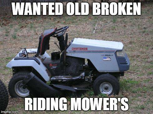 FREE REMOVAL OF ANY UNWANTED RIDING LAWN MOWER GARDEN TRACTORS (Snohomish County)