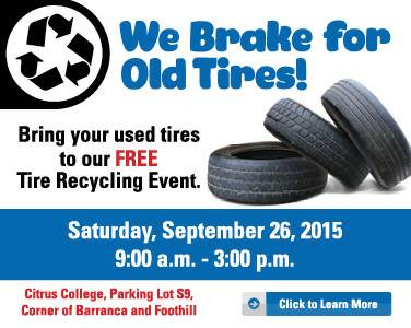 Free Tire Recycling Event (Glendora
