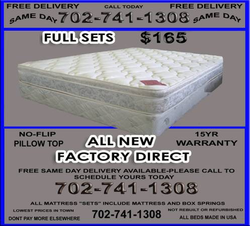 () FULL SIZE PILLOW TOP MATTSETS 15YR WARRANTY FREE DELIVERY