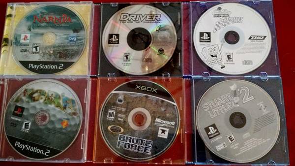 Games, PS2, Xbox, PS1 3 each