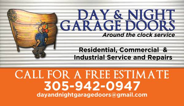 Garage door repairs and replacement, free estimates
