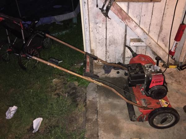 Gas powered reel mower with new engine