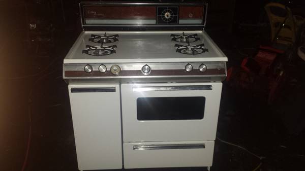 Gas stove with built in furnace with 110 plug TRADES