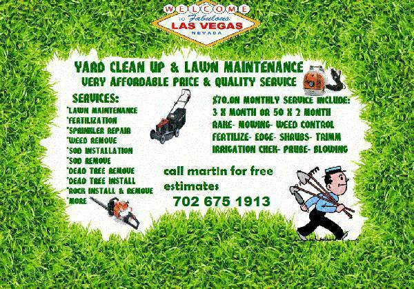 general clean ups and garden maintenance (las vegas)