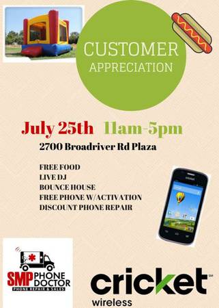 GET A FREE CELL PHONE AT Cricket Wireless (2700 Broadriver Rd)