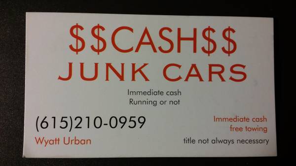 Get Cash For Your Junk Vehicle