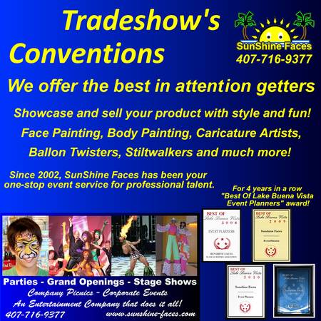 GET YOUR PRODUCT NOTICED AT TRADE SHOWS AND CONVENTIONS  (Florida)