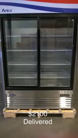 Glass 1 and 2 door coolers and freezers (Delivered)