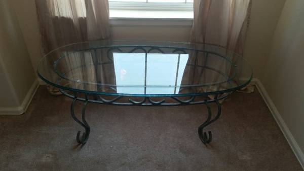 Glass amp Metal Coffee Table