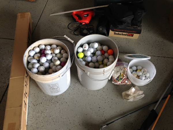 Golf Balls, Clubs and Bag