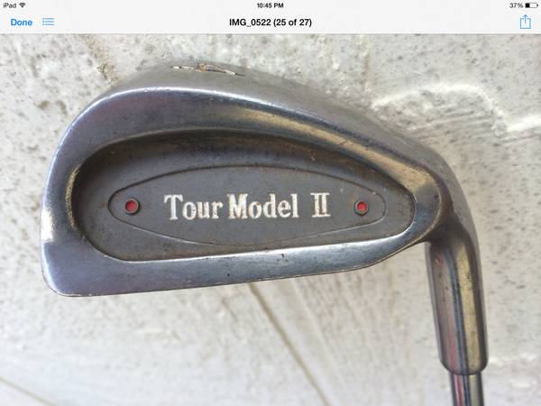 Golf clubs (irons and drivers)