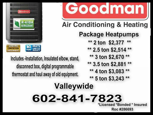 Goodman Air Conditioning Sale