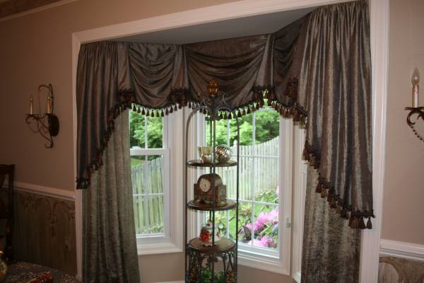 Gorgeous silk drapery for Living roomdining room