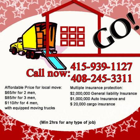 GREAT PRICE FOR MOVING SERVICE IN SF BAY AREA (SF BAY AREA)