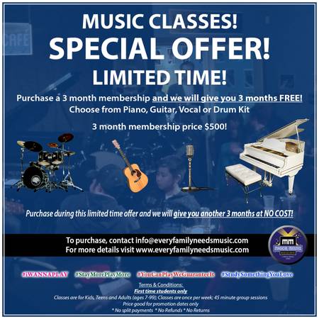 GROUP MUSIC CLASSES SPECIAL OFFER LIMITED TIME (Portland)
