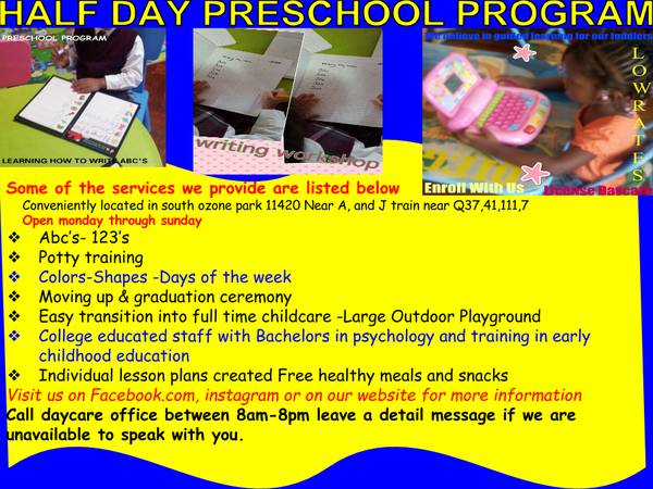 Half Day Preschool Age 2