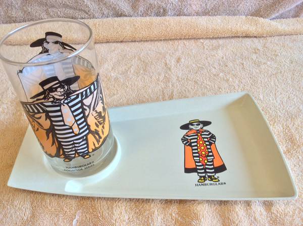 HAMBURGLAR TRAY amp GLASS