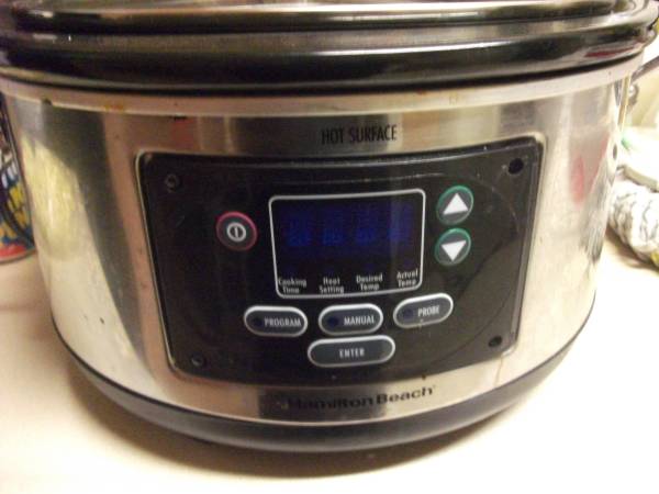 Hamilton beach crock pot built in meat thermometer
