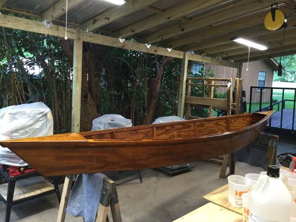 Hand crafted 146 wooden Pirogue