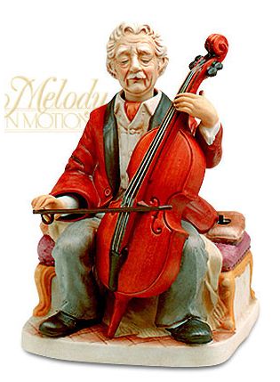 Hand Made amp Hand Painted Porcelain Melody in Waco Motion The Cellist