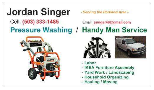 Handy Man Moving (have truck), Yards, IKEA assembly, PRESSURE WASHING (PDX  Tigard)
