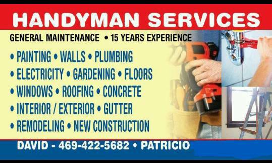 HANDYMAN DFW. (All Dallas