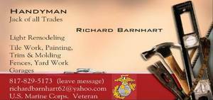 Handyman Richard USMC VETERAN (H.E.B.)