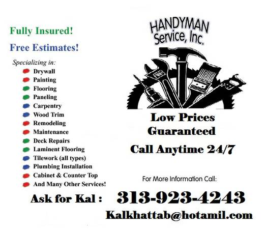 Handyman Services Inc. (Detroit Metro Area)