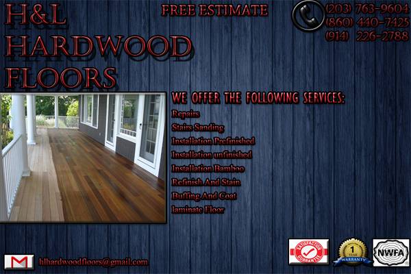 HARDWOOD FLOORS SANDING AND REFINISHING (WE CAN BEAT ANY PRICE) (ALL CONNECTCUT AND NEW YORK)