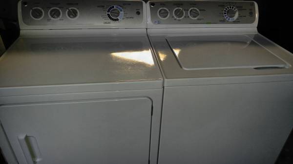 He Matched GE Washer and Electric Dryer Stainless steel baskets