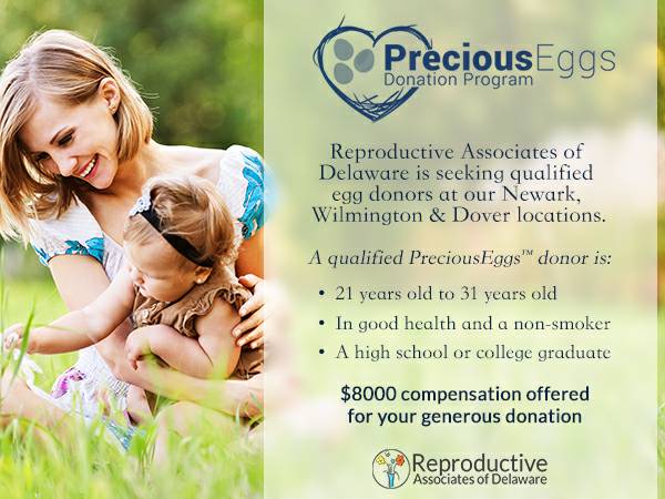 Healthy Egg Donors Needed Help Give the Gift of Parenthood (Delaware
