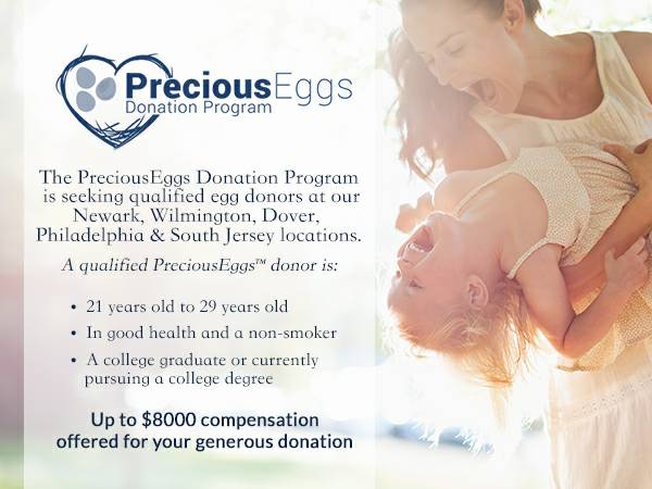 Healthy Egg Donors Needed Help Give the Gift of Parenthood (Delaware, South Jersey, and Philadelphia)