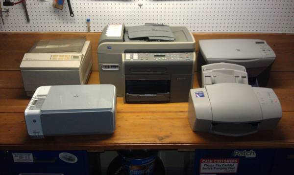 Hewlett Packard Printer Lot (5), Officejet 9110, PSC 380 amp 750, more