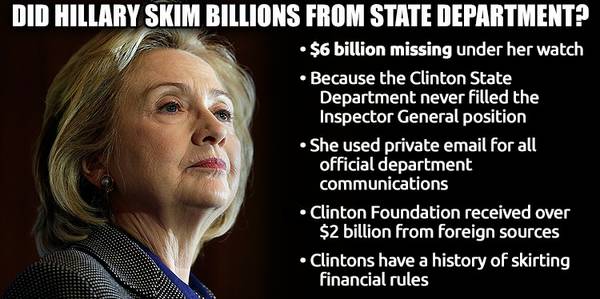 Hillary has more money than Trump...she stole 6 BILLION from taxpayers (as Sec. of State)