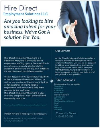 Hire Direct Employment Solutions (Baltimore, MD)