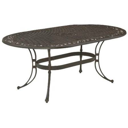 Home Styles Biscayne 72 Outdoor Oval Dining Table in Rust Bronze