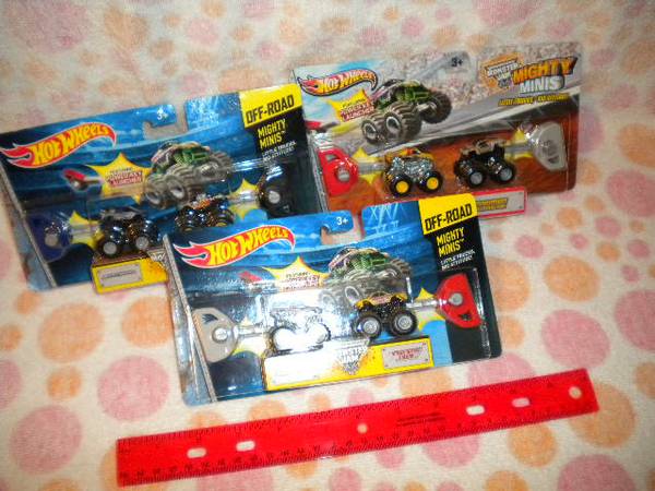 Hot Wheels Monster Ja m Mighty MINI s 3 Different  2 PACKS  NEW