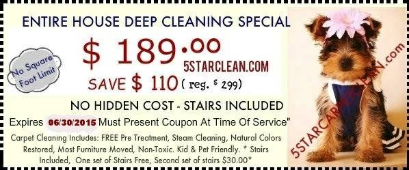 HOUSE CLEANING, CARPET CLEANING MOVE OUT SPECIAL (5STARCARPETCLEAN.  com  COUPONS)