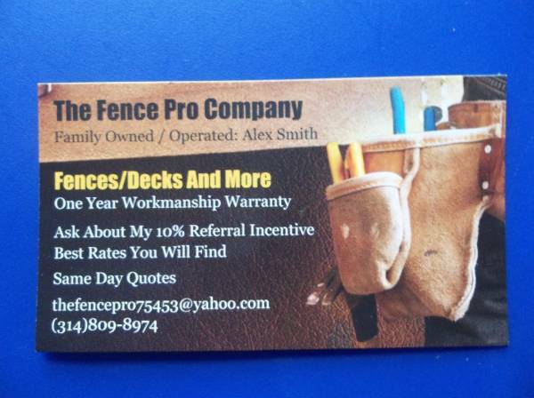 I Build Anything Fence and Deck company (STLSTCH)