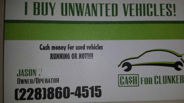 I buy unwanted vehicles (Gulf Coast)