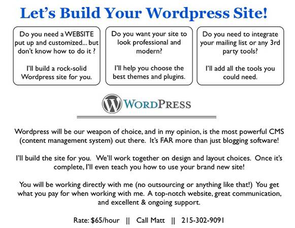 I Will Build Your Wordpress Site amp Teach You How To Run It (all usa)